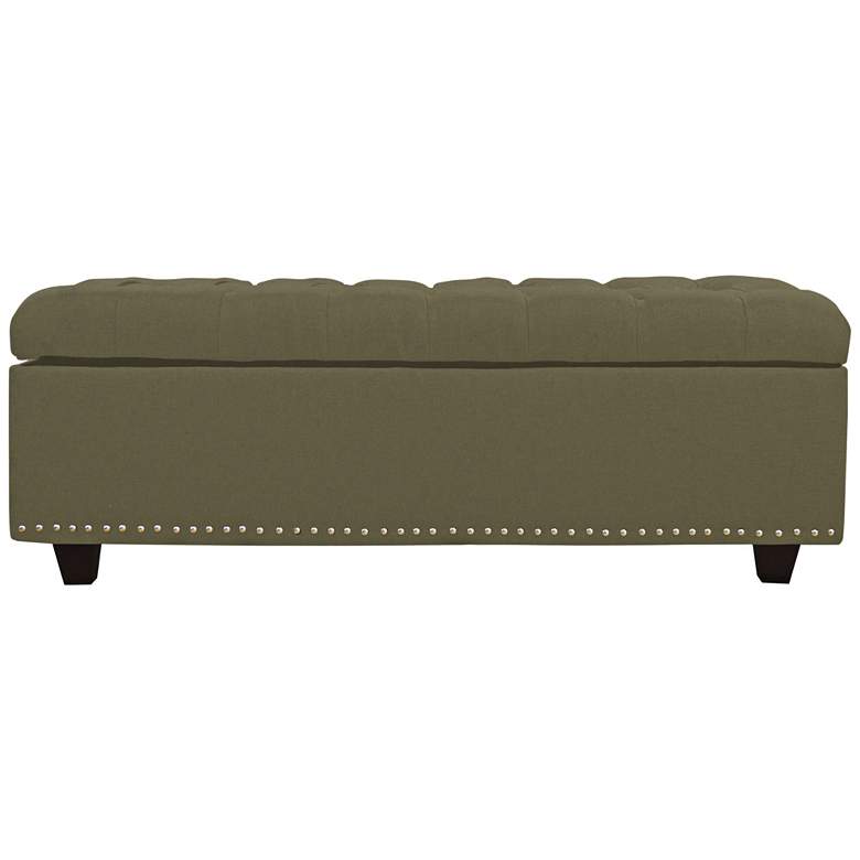 Image 1 Grant Sage Fabric Tufted Storage Bench