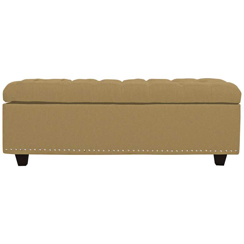Image 1 Grant Wheat Fabric Tufted Storage Bench