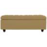 Grant Wheat Fabric Tufted Storage Bench