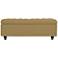 Grant Wheat Fabric Tufted Storage Bench