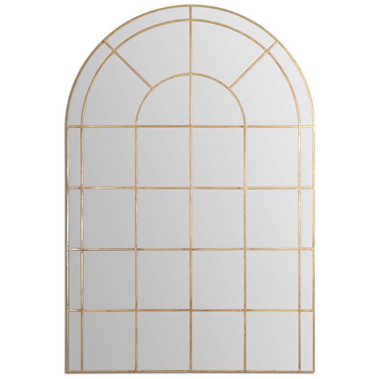 Image 2 Grantola Gold 47 3/4 inch x 71 3/4 inch Arch Oversized Wall Mirror