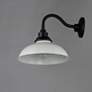 3_Granville 11 1/4"H Black and Gloss White Outdoor Wall Light more views
