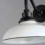 7_Granville 11 1/4"H Black and Gloss White Outdoor Wall Light more views