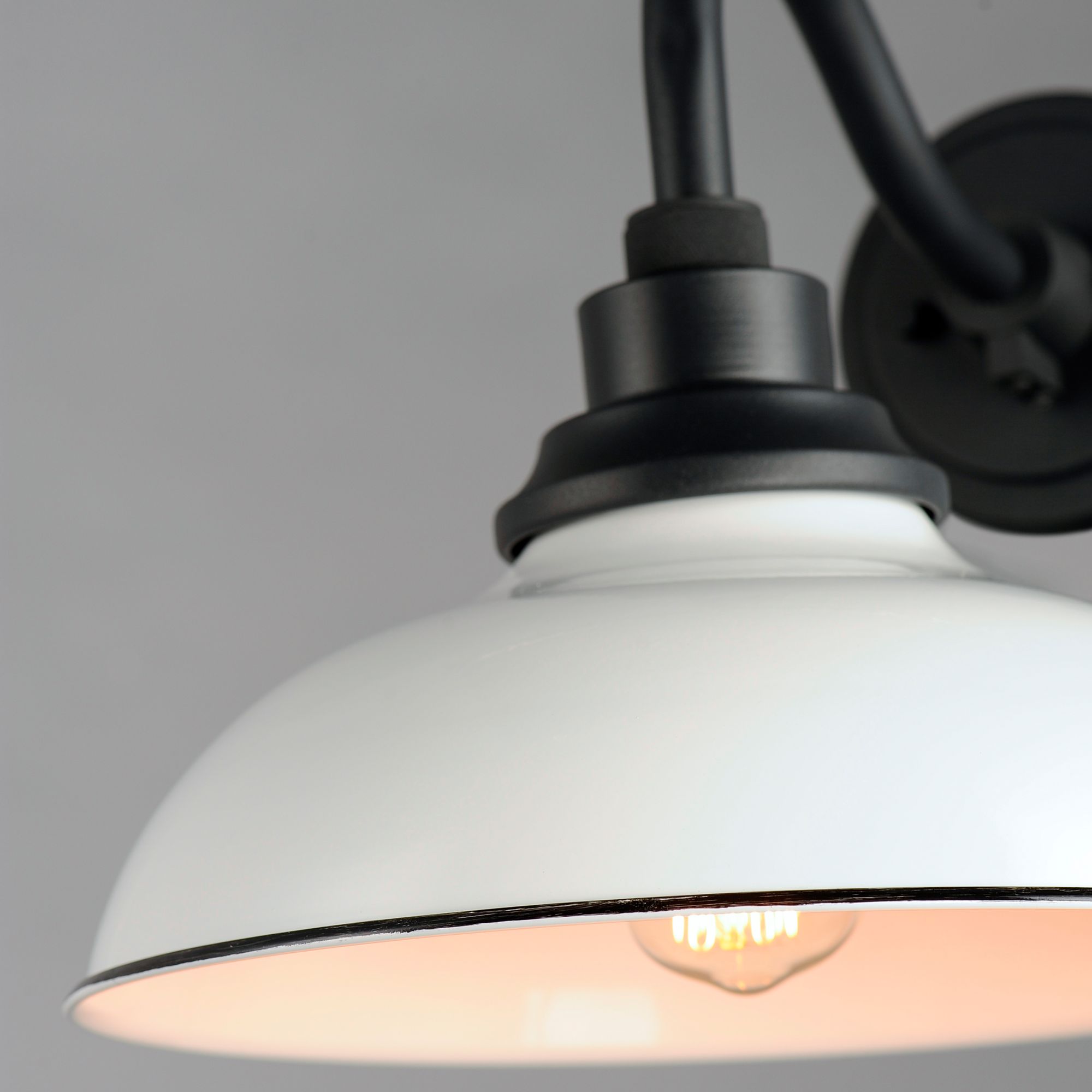 Granville 11 1/4"H Black and Gloss White Outdoor Wall Light