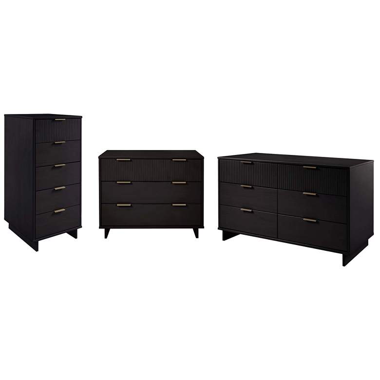 Image 1 Granville 3 Piece Dresser Set - Tall Narrow, Standard, Double Dresser