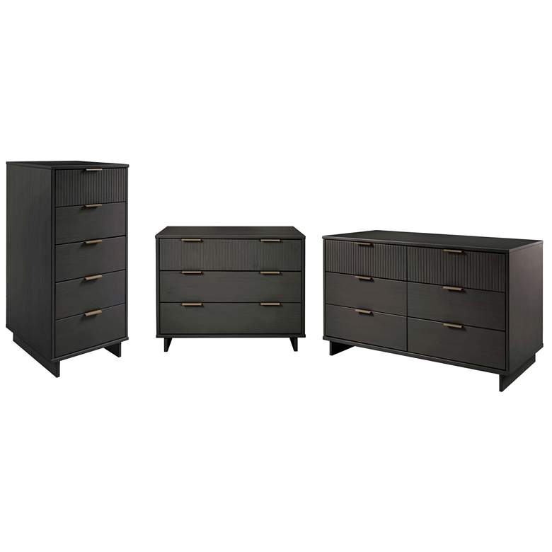 Image 1 Granville 3 Piece Dresser Set - Tall Narrow, Standard, Double Dresser