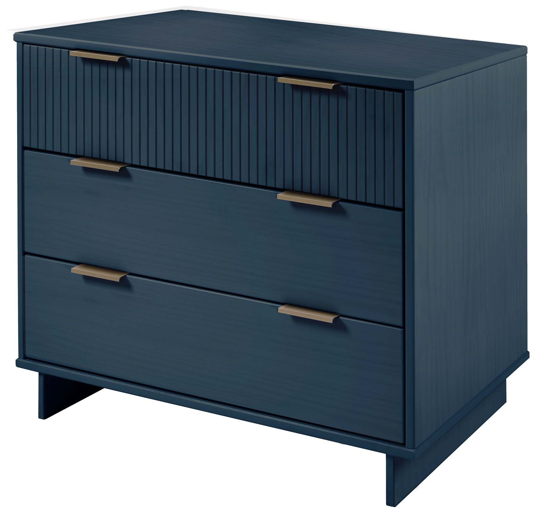 Granville 37 3/4" Wide Midnight Blue 3-Drawer Dresser