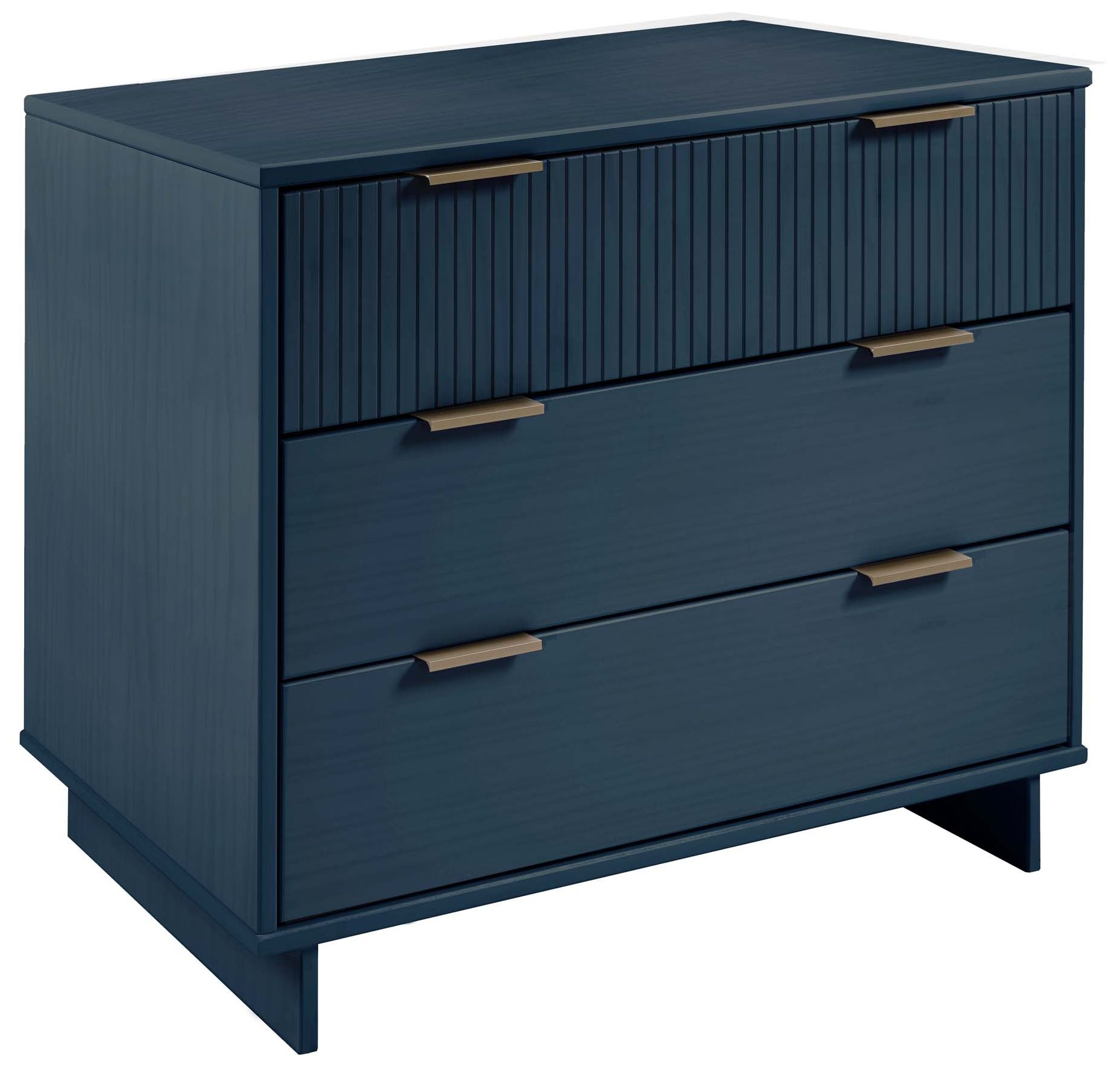 Granville 37 3/4" Wide Midnight Blue 3-Drawer Dresser