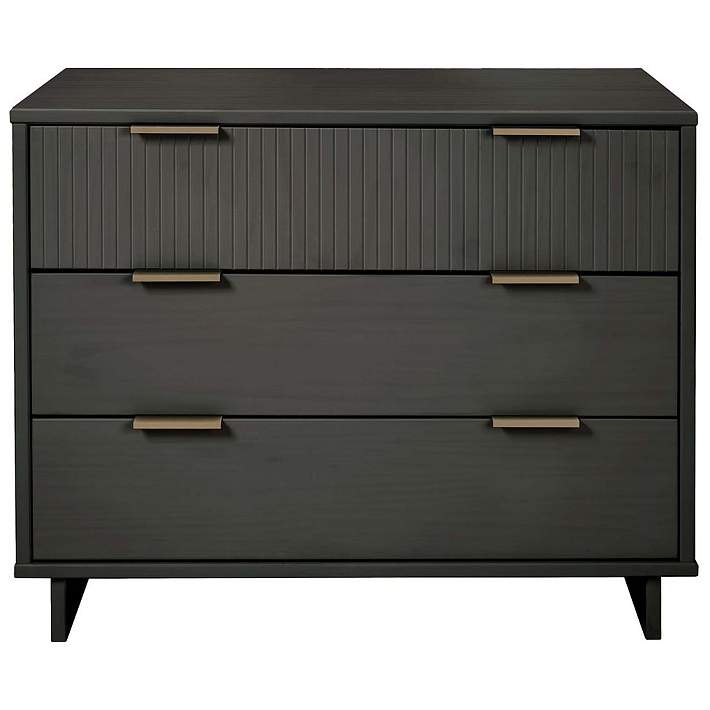 dark grey dresser ChaletPosh in all expertly crafted from solid black wood Manhattan Comfort Granville 2-Piece Dresser