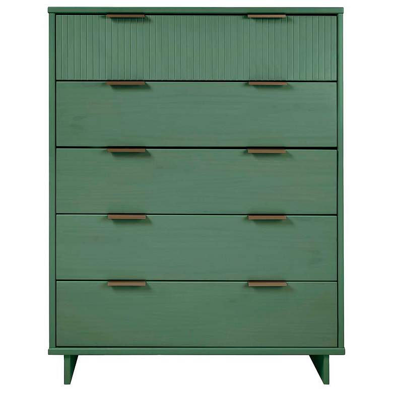 Image 1 Granville 38" Wide Sage Green 5-Drawer Tall Dresser