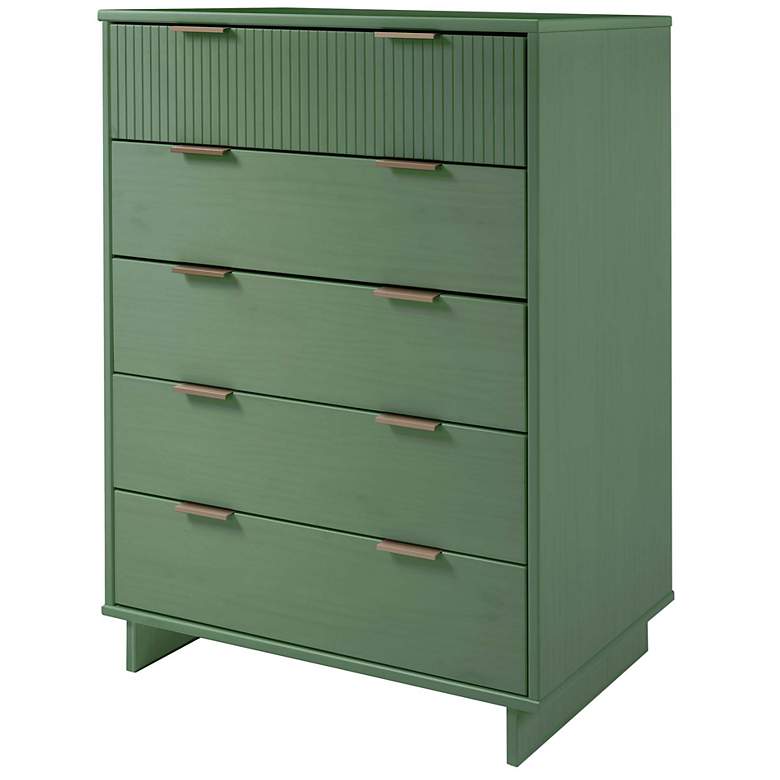 Image 7 Granville 38" Wide Sage Green 5-Drawer Tall Dresser more views