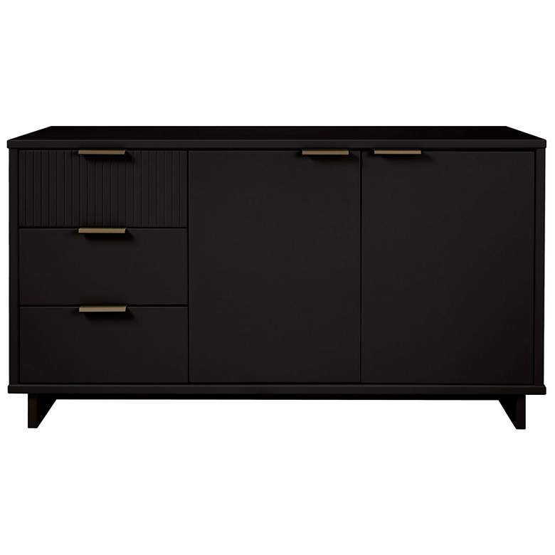 Image 1 Granville 55.07" Modern Sideboard with 3 Full Extension Drawers in Bla