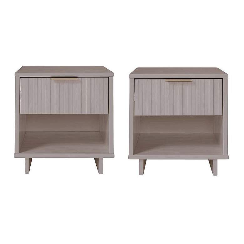 Image 1 Granville Nightstand 1.0 in Light Grey- Set of 2