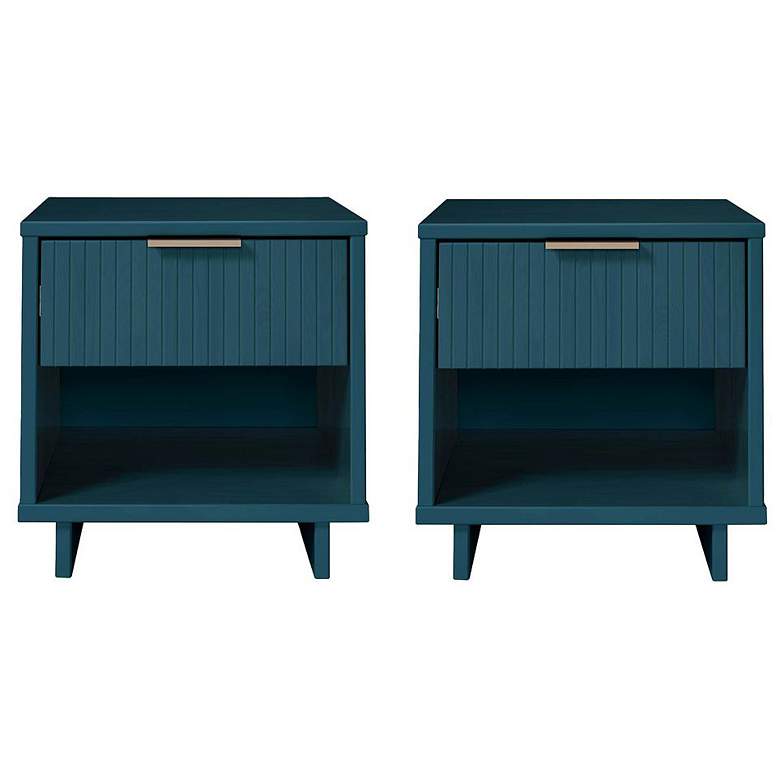 Image 1 Granville Nightstand 1.0 in Midnight Blue- Set of 2