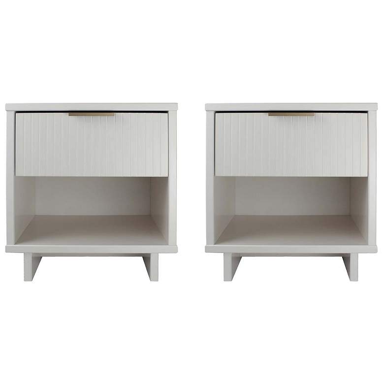Image 1 Granville Nightstand 1.0 in White- Set of 2