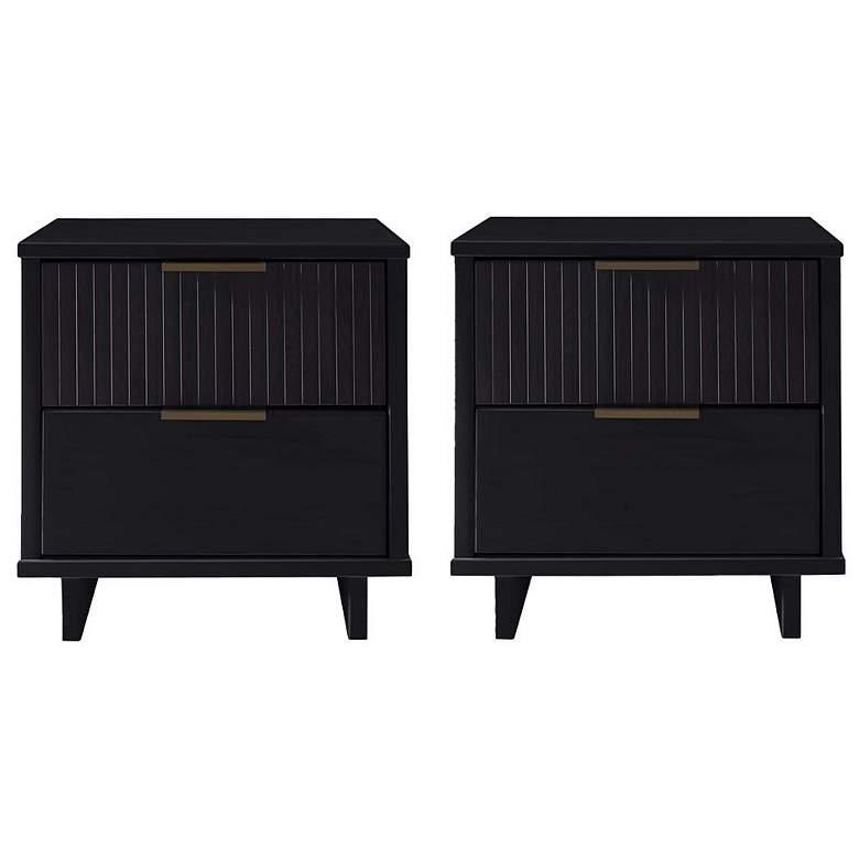 Image 1 Granville Nightstand 2.0 in Black- Set of 2