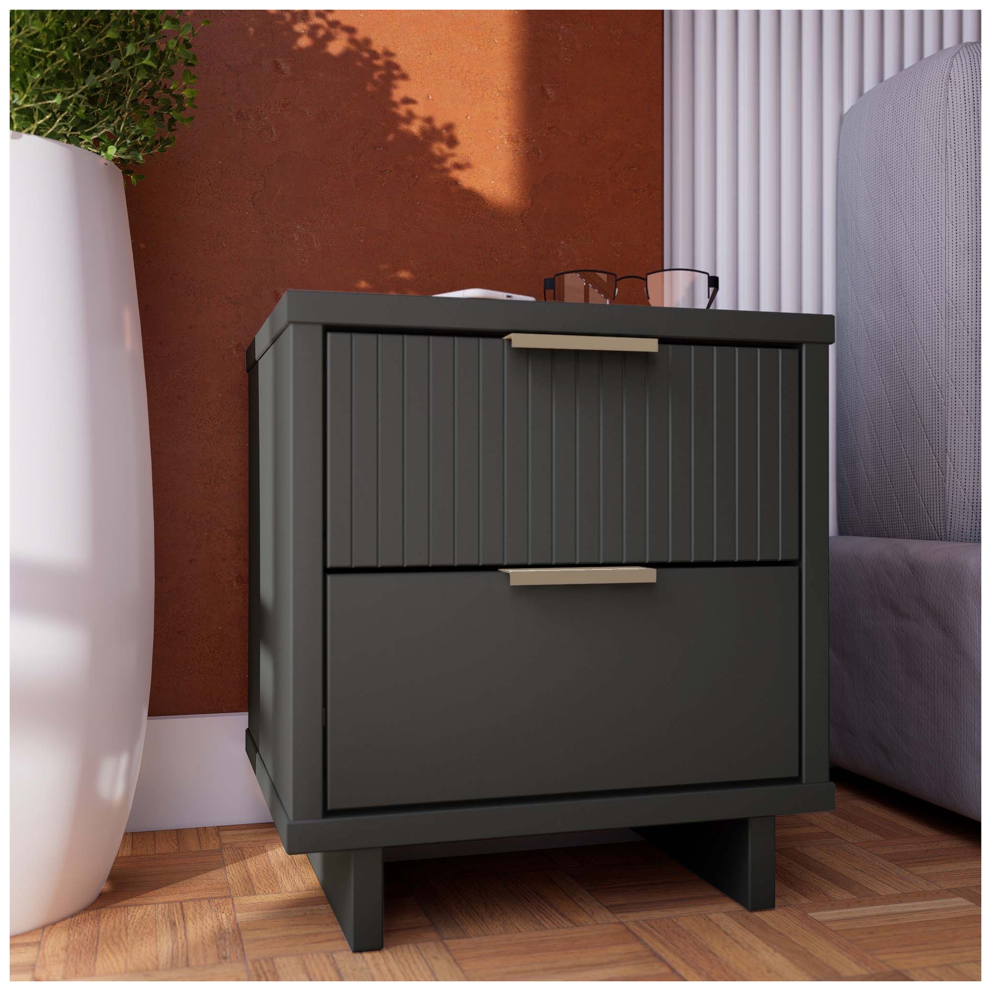 Image 2 Granville Nightstand 2.0 in Dark Grey more views