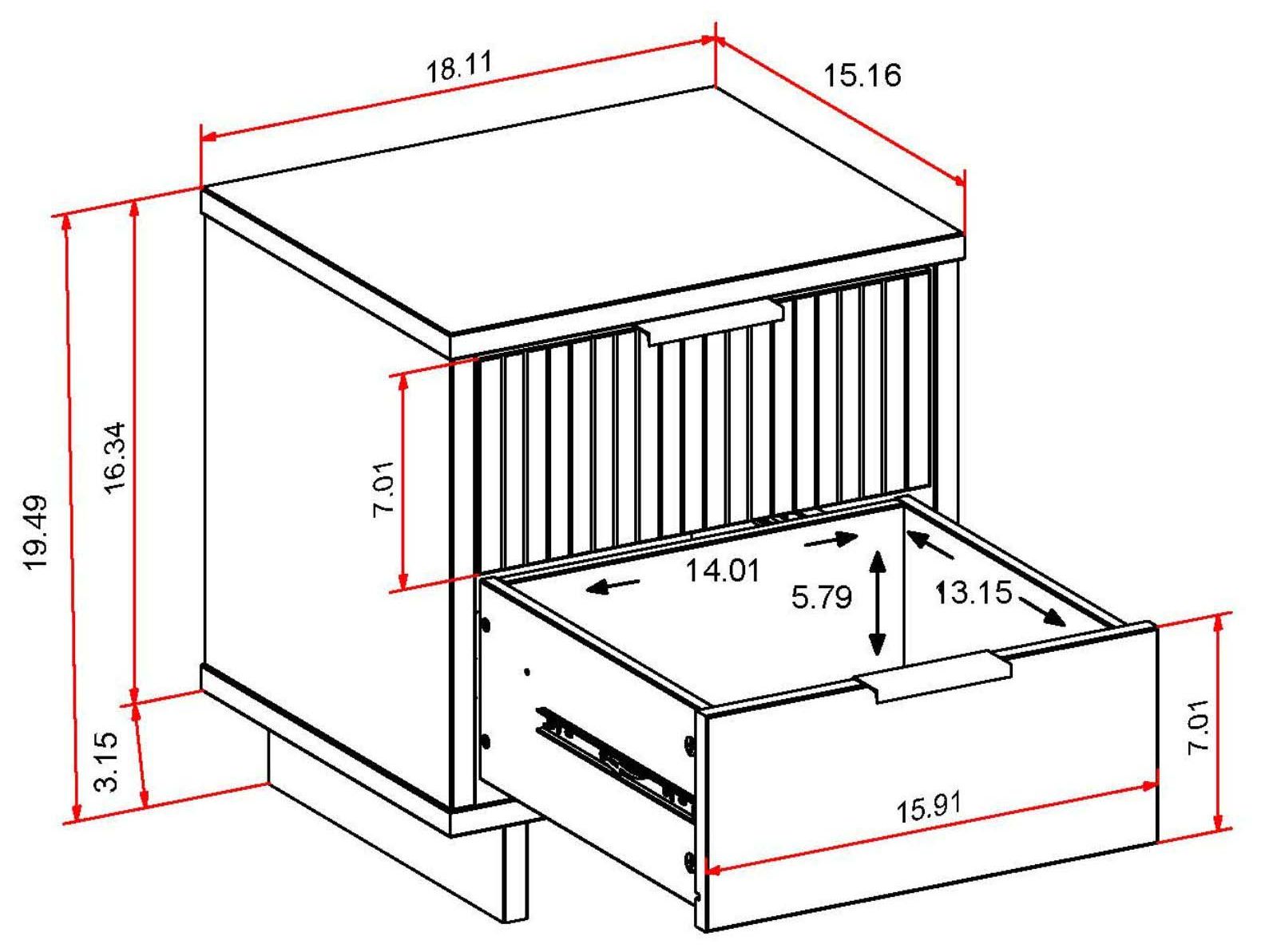 Image 3 Granville Nightstand 2.0 in Dark Grey more views