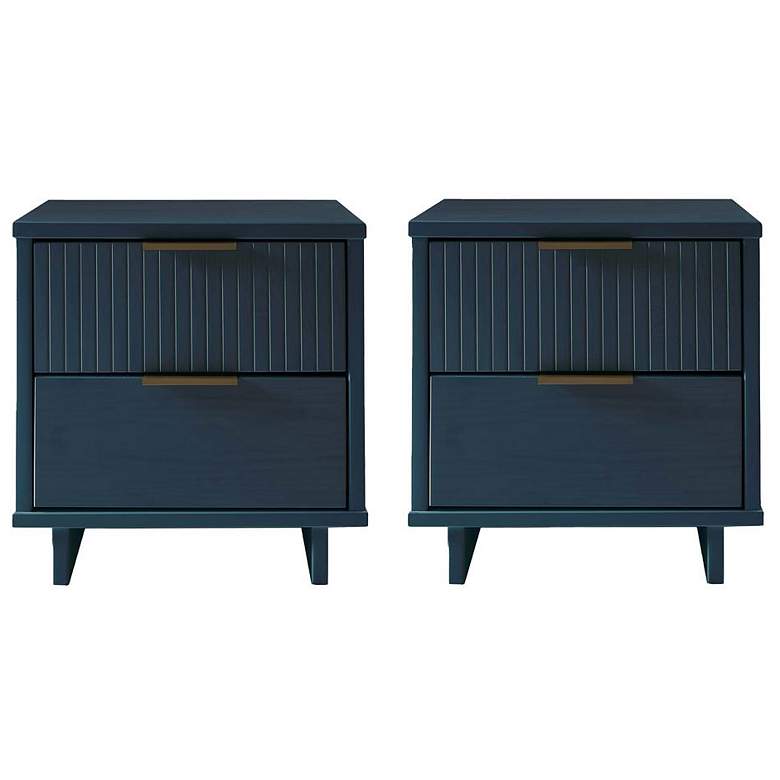 Image 1 Granville Nightstand 2.0 in Midnight Blue- Set of 2