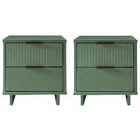 Image1 of Granville Nightstand 2.0 in Sage Green- Set of 2