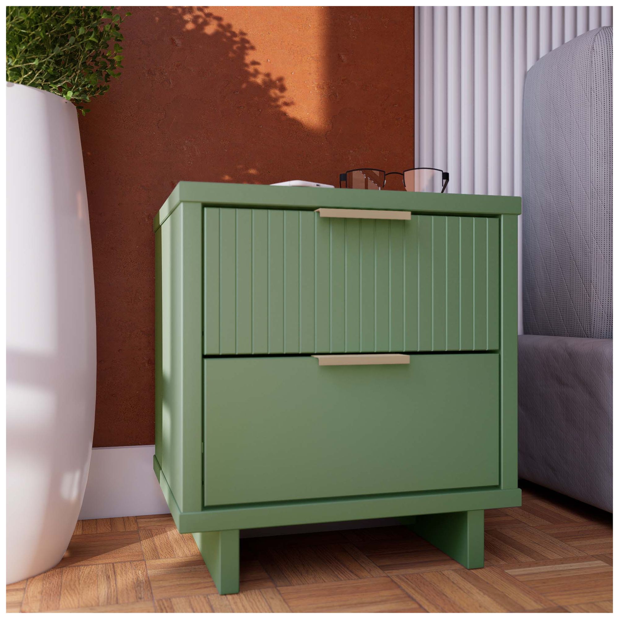 Image 2 Granville Nightstand 2.0 in Sage Green more views