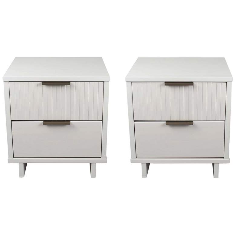 Image 1 Granville Nightstand 2.0 in White- Set of 2