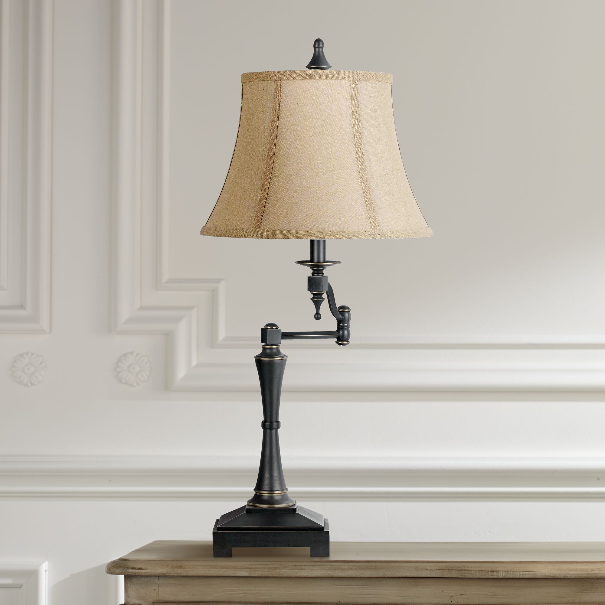 bronze swing arm table lamp