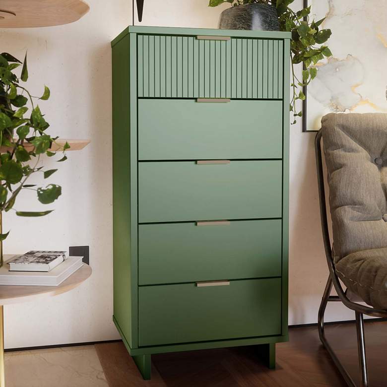 Image 1 Granville Tall 23.62 Narrow Dresser in Sage Green