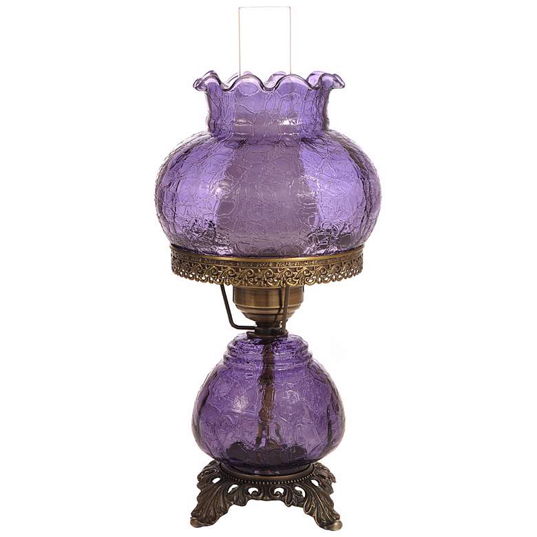 Image 1 Grape Crackle Night Light Hurricane Accent Table Lamp