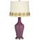 Grape Harvest Anya Table Lamp with Flower Applique Trim