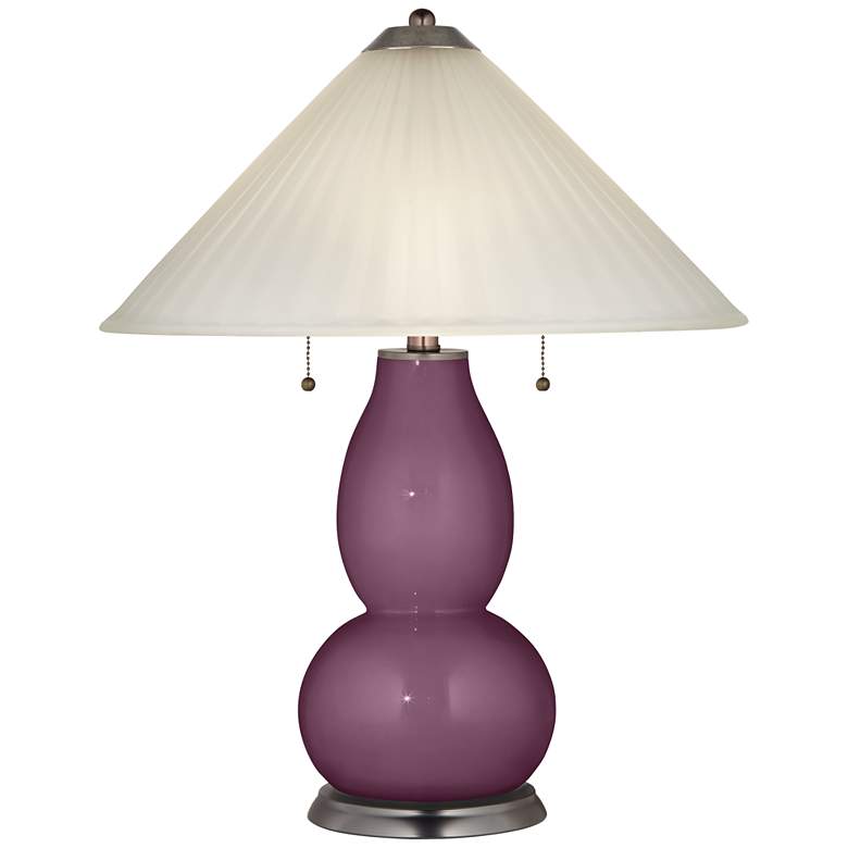 Image 1 Grape Harvest Fulton Table Lamp with Fluted Glass Shade