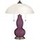 Grape Harvest Gourd-Shaped Table Lamp with Alabaster Shade