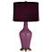 Grape Harvest Patterned Purple Shade Anya Table Lamp