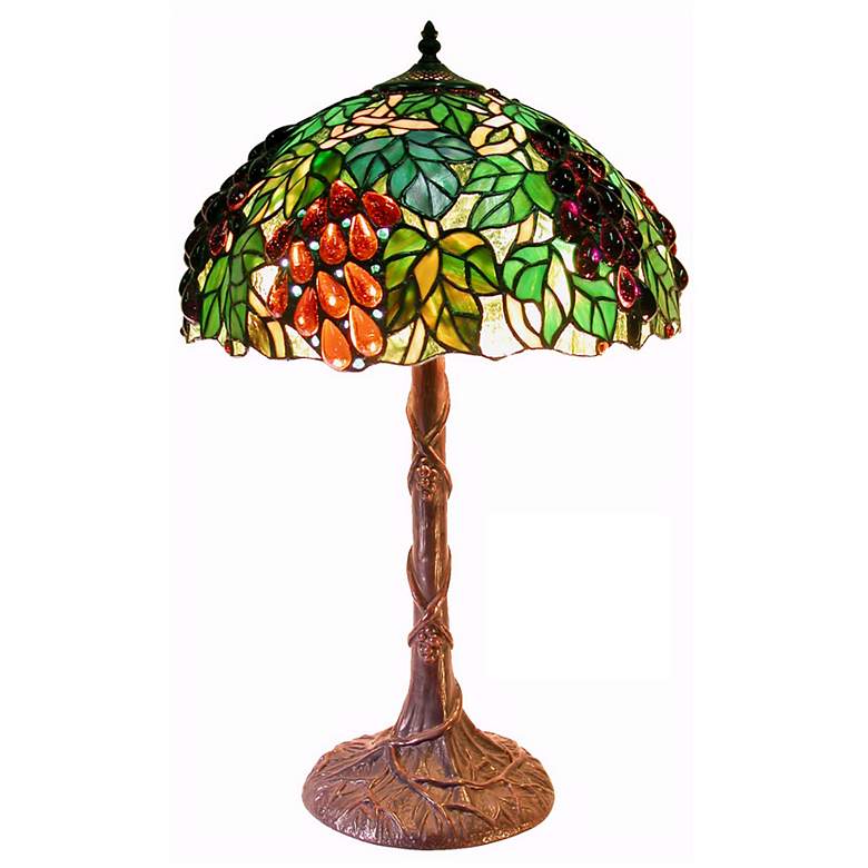 Image 1 Grape Harvest Tiffany Style Table Lamp