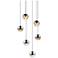 Grapes 10.5" Wide 6-Light Polished Chrome LED Pendant