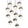 Grapes 17" Wide 12-Light Satin Nickel LED Pendant