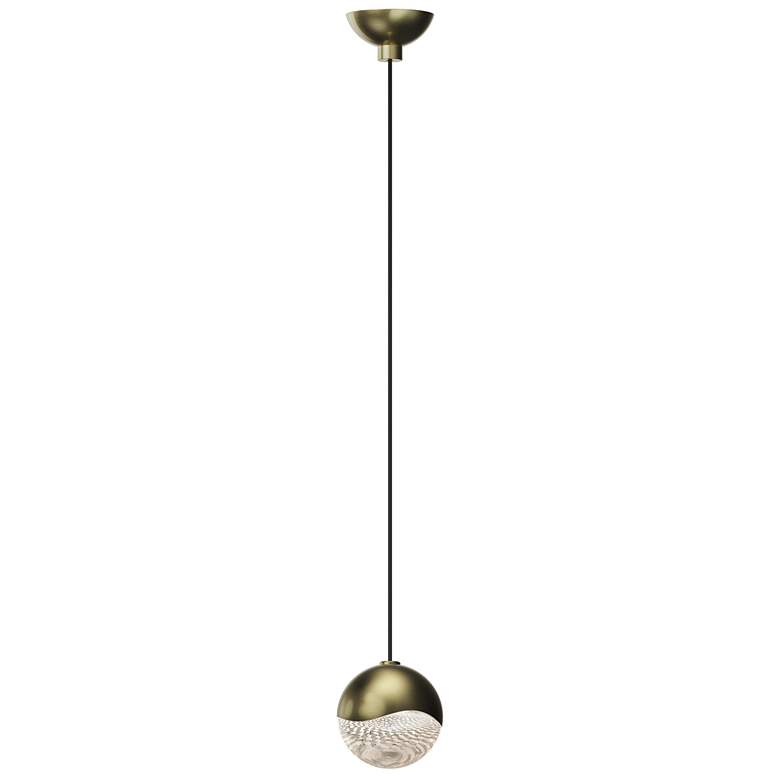 Image 1 Grapes 2.5" Wide Large Brass Dome Canopy LED Pendant