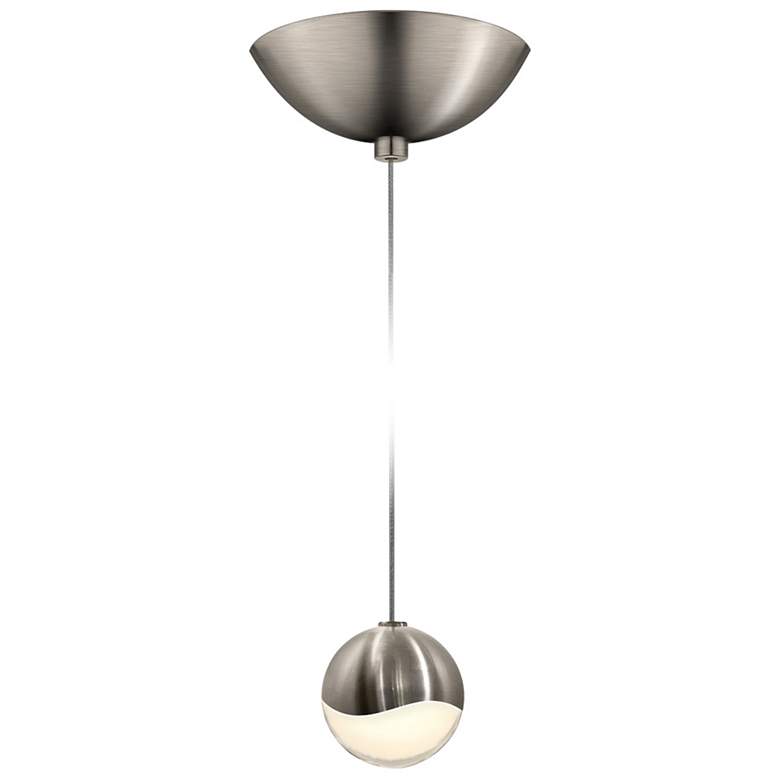 Image 1 Grapes 2.5 inch Wide Satin Nickel Small Dome LED Pendant