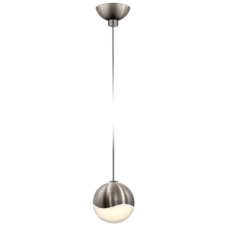 Image 1 Grapes 2.5" Wide Satin Nickel Small Micro-Dome LED Pendant