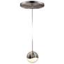 Grapes 2.5" Wide Satin Nickel Small Round LED Pendant