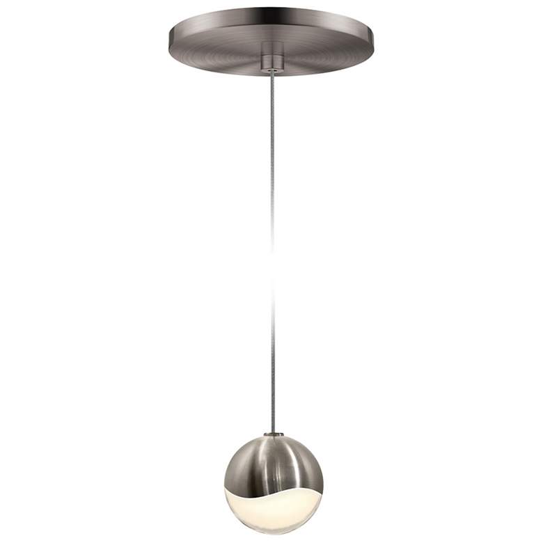 Image 1 Grapes 2.5" Wide Satin Nickel Small Round LED Pendant