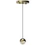 Grapes 2.5" Wide Small Brass Round Canopy LED Pendant