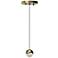 Grapes 2.5" Wide Small Brass Round Canopy LED Pendant