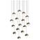 Grapes 23.25" Wide 16.Light Satin Nickel Medium Square LED Pendant