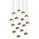 Grapes 23.75" Wide 16.Light Satin Nickel Large Square LED Pendant