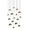 Grapes 23.75" Wide 16-Light Satin Nickel Square Pendant