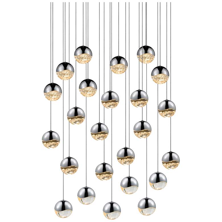 Image 1 Grapes 26.25" Wide 24-Light Polished Chrome LED Pendant