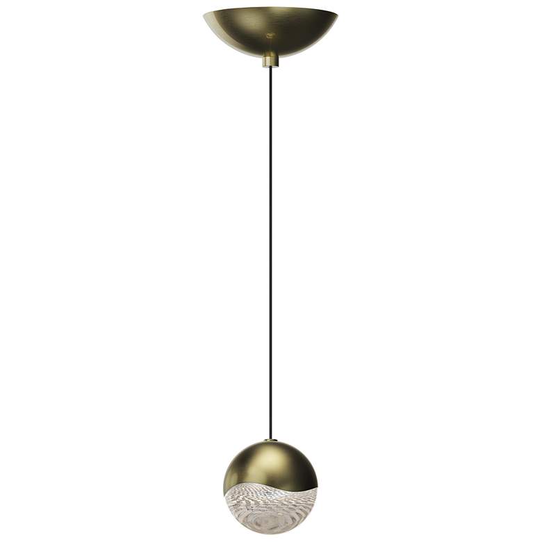 Image 1 Grapes 3.25" Wide Medium Brass Dome Canopy LED Pendant