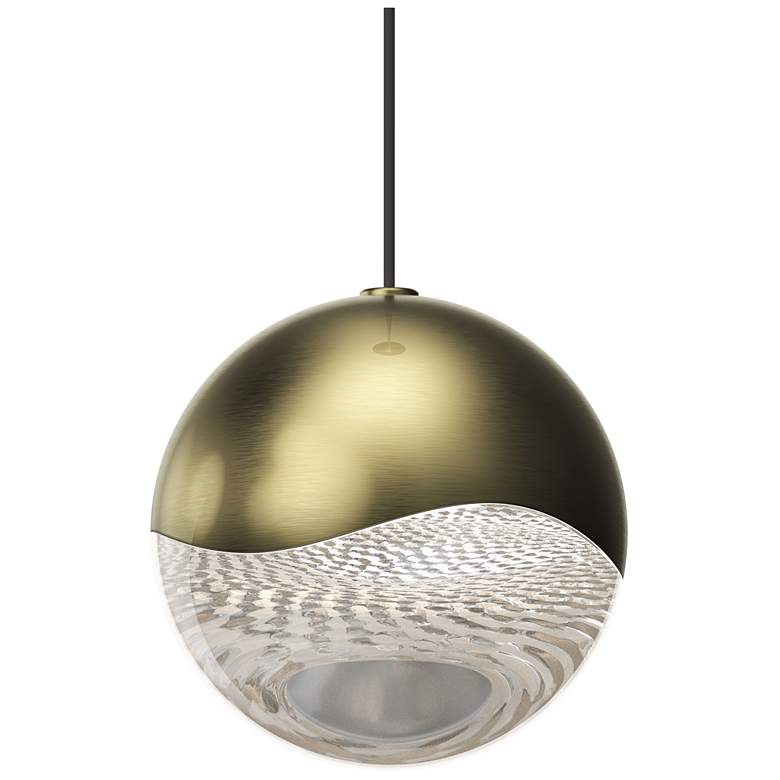 Image 1 Grapes 3.75 inch Wide Large Brass Dome Canopy LED Pendant