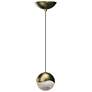 Grapes 3.75" Wide Large Brass Dome Canopy LED Pendant